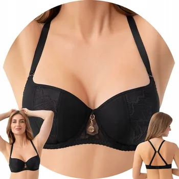 Podprsenka Gorsenia podprsenka bardotka, balkonetka černá velikost 85I