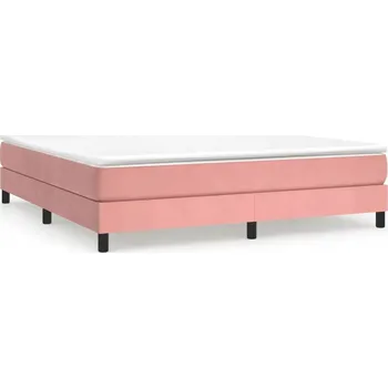 Postel Rám postele sametový růžový 203 x 180 x 25 cm, bez matrace