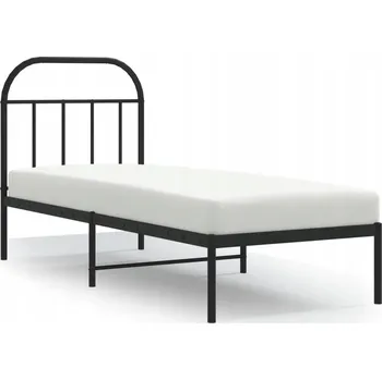 Postel Klasický rám postele z kovu, černý, 196x80x100 cm