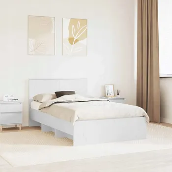 Postel Rámeček postele Bílý 120 x 123 cm Materiál na bázi dřeva