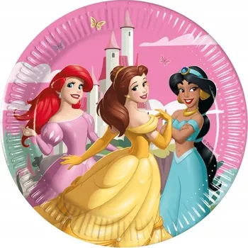 Party nádobí Papírové talíře Disney Princezny Create Your World 8 ks 20 cm FSC