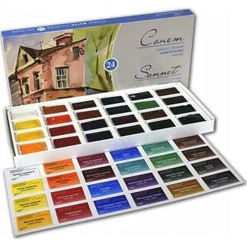 Vodová barva Sada akvarelových barev Sonnet, 24 ks. vodové barvy