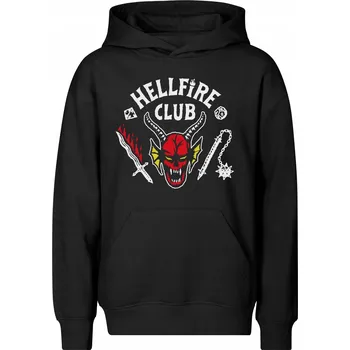 Chlapecká mikina Dětská černá mikina Stranger Things - Hellfire Club Velikost: 134