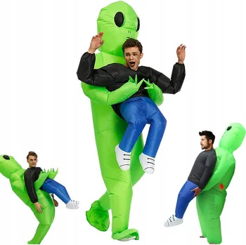 Karnevalový kostým HALLOWEEN NAFUKOVACÍ PŘEVLEK VTIPNÝ KOSTÝM ALIEN MIMOZEMŠŤAN PRO DOSPĚLÉ