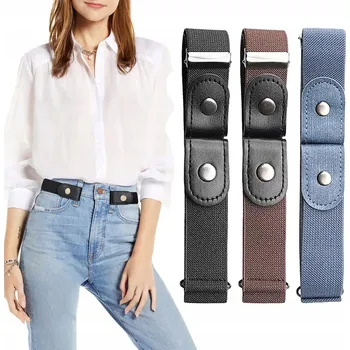 Opasek Pásek ke kalhotám bez přezky, elastický gumový dámský pánský dárek, set pásků - 3ks