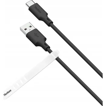 Datový kabel YENKEE kabel YCU 315 BK SILIC USB-A - USB-C, USB 2.0, 1.5m, černá