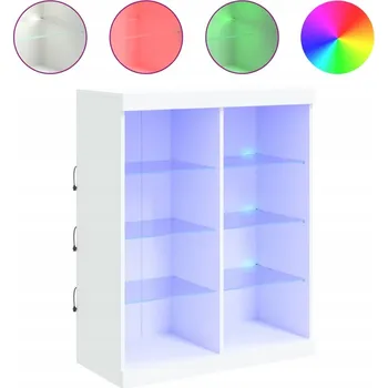 Komoda Komoda s LED osvětlením, dřevěný materiál, 81 x 37 x 100 cm, bílá