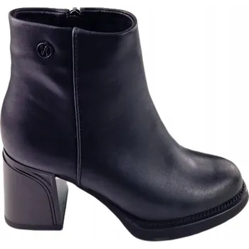 Dámská zimní obuv Kožené kotníkové Kotníkové Boty Vinceza 77105 VEL. 39, černé, s třpytivým vzorem