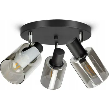 Závěsné svítidlo Luxolar černé skleněné 3-bodové E27 moderní