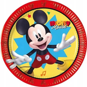 Talíř Papírové talíře Mickey Jump Into Fun, 20 cm, 8 ks Mickey