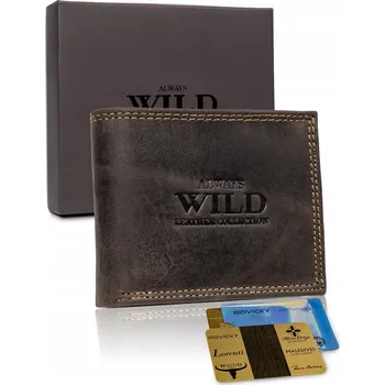 Peněženka Kožená peněženka pro muže Barva: Hnědá