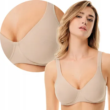 Podprsenka Podprsenka Spiman měkká béžová 85D hladké košíčky široká ramínka