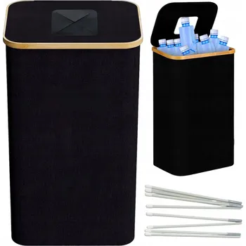 Obraz Volně stojící koš na prádlo 60l černý