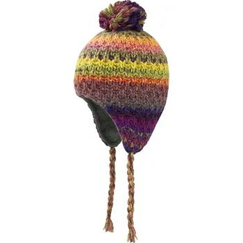 Čepice Dívčí vázaná čepice s bambulí mix Döll, vel. 49