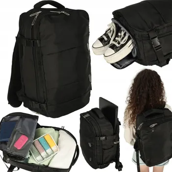 turistický batoh Černý turistický Batoh Ikonka KX3086 20-40 l