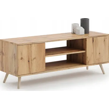 Televizní stolek TV stolek FOCUS Skříňka RTV Komoda v skandinávském stylu 155 cm dub craft