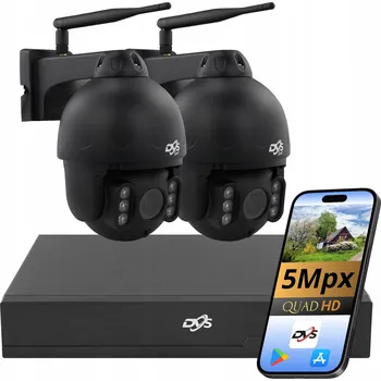 Bezpečnostní kamera Sada pro monitoring DVS 2 otočné WiFi kamery 5 Mpx