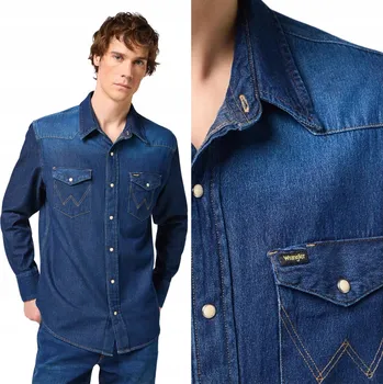 Pánská košile Wrangler Pánská košile 27mw, Dark Stone, 4XL
