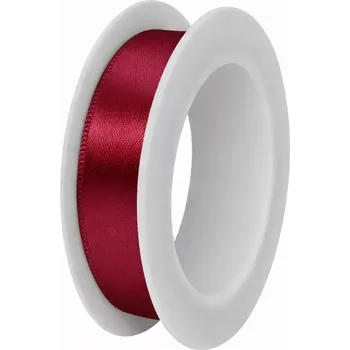 Stuha Stuha taftová BURGUNDY bordó 15mm x 3m (6,-Kč/m) (Stuha taftová bordó, oboustranná, okraje zpevněné tkaním)
