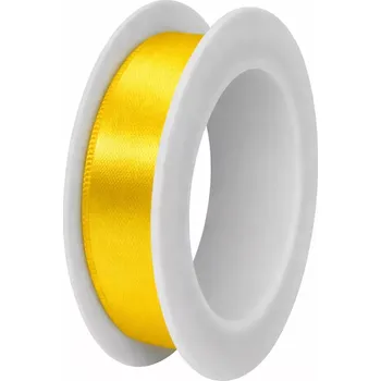 Stuha Stuha taftová žlutá 15mm x 3m (6,- Kč/m) (Stuha taftová, žlutá, oboustranná)
