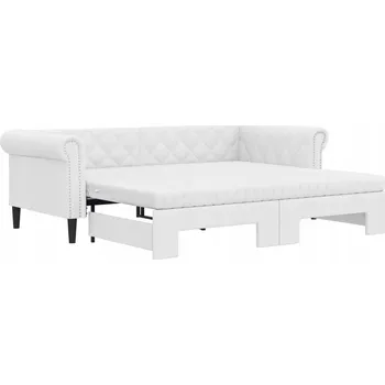 Pohovka Rozkládací pohovka s funkcí postele, bílá, 235 x 100 x 68 cm