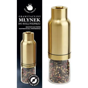 Kuchyňský mlýnek Elektrický mlýnek Silesia Emalia kovový zlatý