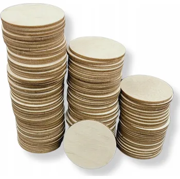 Obraz Dřevěná kolečka na ozdobu 100 KUSŮ 5 cm Překližka 3 mm