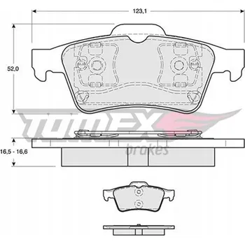 Brzdová destička Tomex TX 12-95 Sada brzdových destiček, kotoučové brzdy