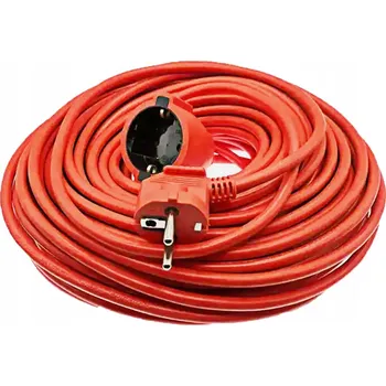 Napájecí kabel PRODLUŽOVACÍ KABEL ZAHRADNÍ PRO SVĚTLA SEKAČKY STAVEBNÍ 20m - ORANŽOVÝ
