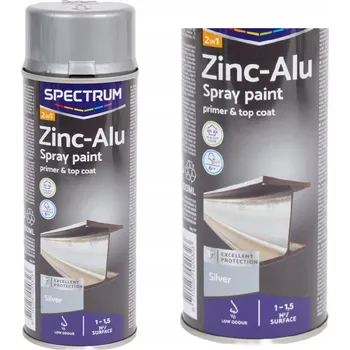 Barva ve spreji Barva ve spreji hliníkový zinkový stříbrný antikorozní povlak 400 ml