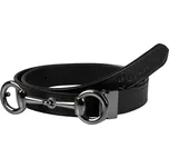 EQUESTRO Pásek kožený Bit Equestro, dámský, černý Délka: 80 cm