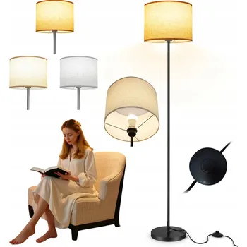 Stojací lampa Moderní LED stojací lampa se stínidlem a regulací barvy světla, 156 cm