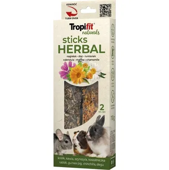 Krmivo pro hlodavce Tropifit Naturals bylinná tyčinka - kolba pro hlodavce, králíky a morčata (Cavia) 140g