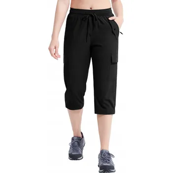 Dámské kalhoty Dámské 3/4 cargo kalhoty trekové voděodolné sportovní Capri černé M