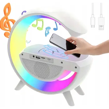 Lampička RGB LED GAMINGOVÁ LAMPičKA S REPRODUKTOREM, BÍLÁ