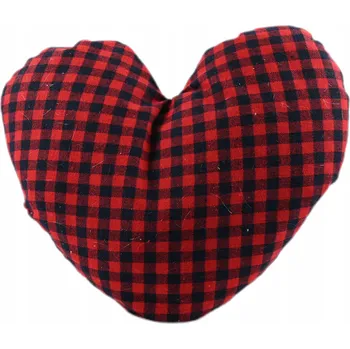 Polštář SRDCE POLŠTÁŘ KOSTKOVANÝ VALENTÝNSKÝ DÁREK DEKORACE DOMOVA LOŽNICE