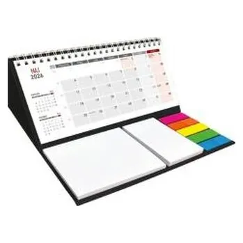 Diář Kalendarz 2026 Biurkowy z notesem czarny (pl, 2025, Wokół Nas)