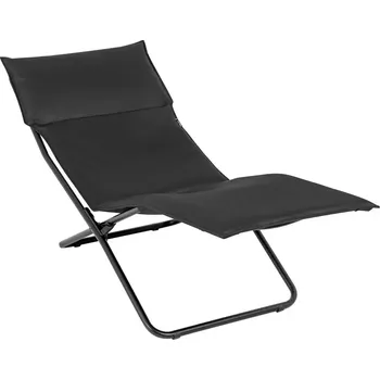 Zahradní lehátko Skládací lehátko chaise lounge ECLIPSE černá Nori
