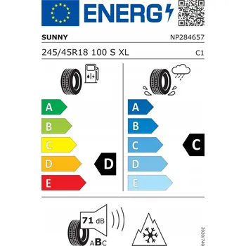 Zimní osobní pneu Zimní pneumatika Sunny NW312 245/45 R18 100 S s přilnavostí na sněhu (3PMSF)