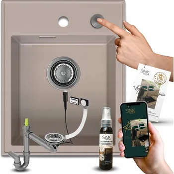 Granitový dřez Jednokomorový dřez Sink Quality VELTO granitový béžový