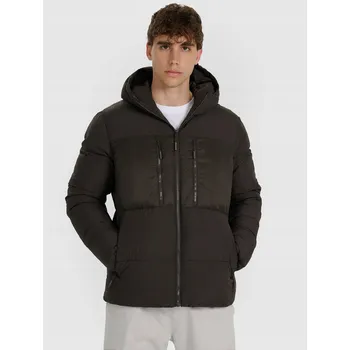 Pánská péřová bunda se syntetickou výplní - olivová/khaki