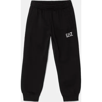 Chlapecké kalhoty Dětské bavlněné tepláky EA7 Emporio Armani 7B000027.AF10380 černá 99X, vel. 130