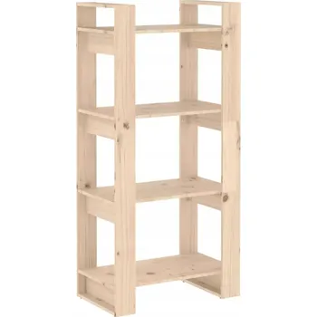 Knihovna Regál na knihy z masivního borovicového dřeva 60 x 35 x 125 cm