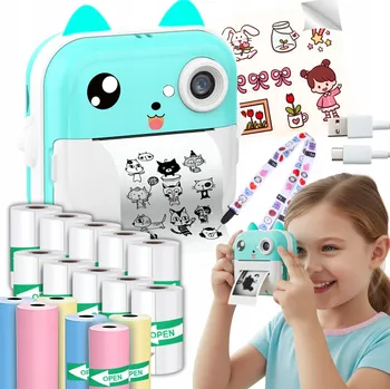 Digitální fotoaparát Fotoaparát BUYPRO MINI Tiskárna Instantní fotoaparát BUYPRO Q5 modrý