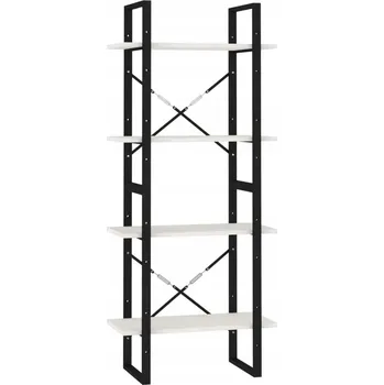 Knihovna Bílá knihovna z masivního borovicového dřeva 60 x 30 x 140 cm