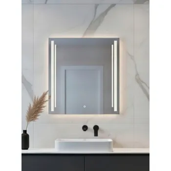 Zrcadlo Zrcadlo LED Susanna | 90x120 cm | Dotykové | 3 LED | Vyrobeno v PL