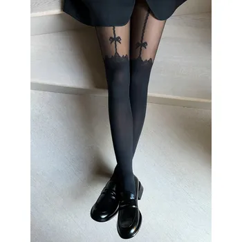 Dámské punčochy Vzorované Punčocháče Veneziana LUCIA 40den černé Nero velikost 2