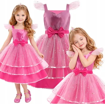 Karnevalový kostým KOSTÝM AURORA ŠATY AURORA ŠÍPKOVÁ RŮŽENKA PŘEVLEK NA KARNEVAL 134 140