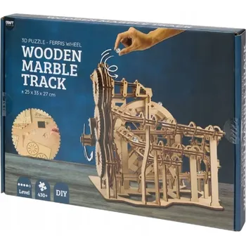 ostatní stavebnice DŘEVĚNÁ KULIČKOVÁ DRÁHA 3D WOODEN MARBLE TRACK STAVEBNICE Udělej si sám DIY 430 dílů
