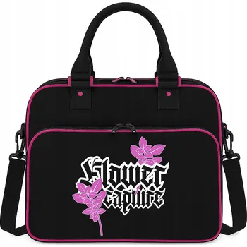 Sportovní taška Sportovní taška černo-růžová do posilovny, na Trénink, do školy, moderní SLOWER
